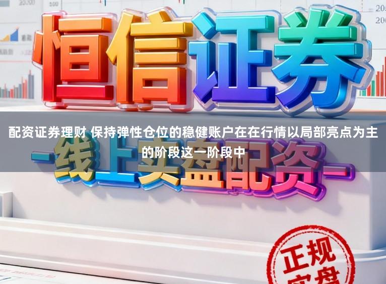 配资证券理财 保持弹性仓位的稳健账户在在行情以局部亮点为主的阶段这一阶段中