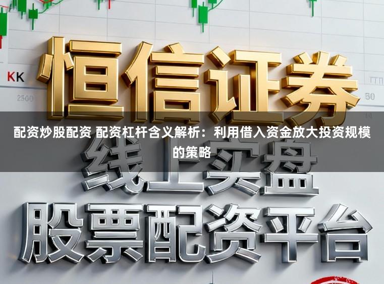 配资炒股配资 配资杠杆含义解析：利用借入资金放大投资规模的策略
